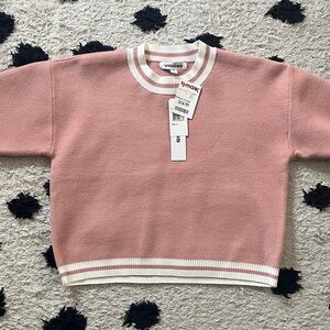 Vigoss size large Pink Crew Neck crop Sweater